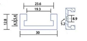 800mm Long T-Track Fixturing Rail