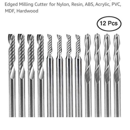 CNC Router Bits Set of 12pcs