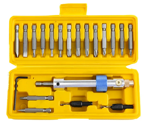 Half Time Drill Driver Multi Screwdriver Set - 20pcs With Storage Box