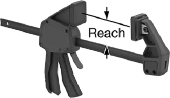 Trigger-Action Bar Clamp - 10inch Opening, ABS thermoplastic