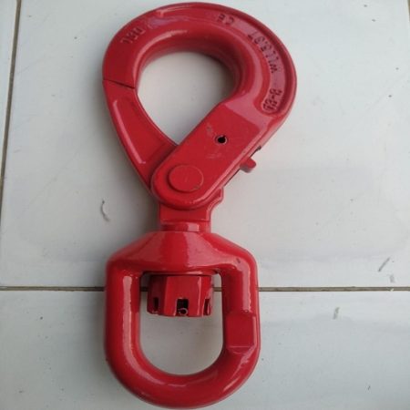 G80 5.3T Lifting Hook with Self-Locking Latch and Swivel