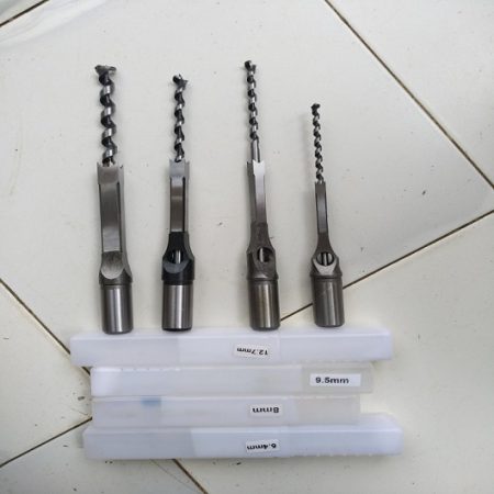 Square Hole Mortiser Drill Bits for Wood - Set of 4pieces