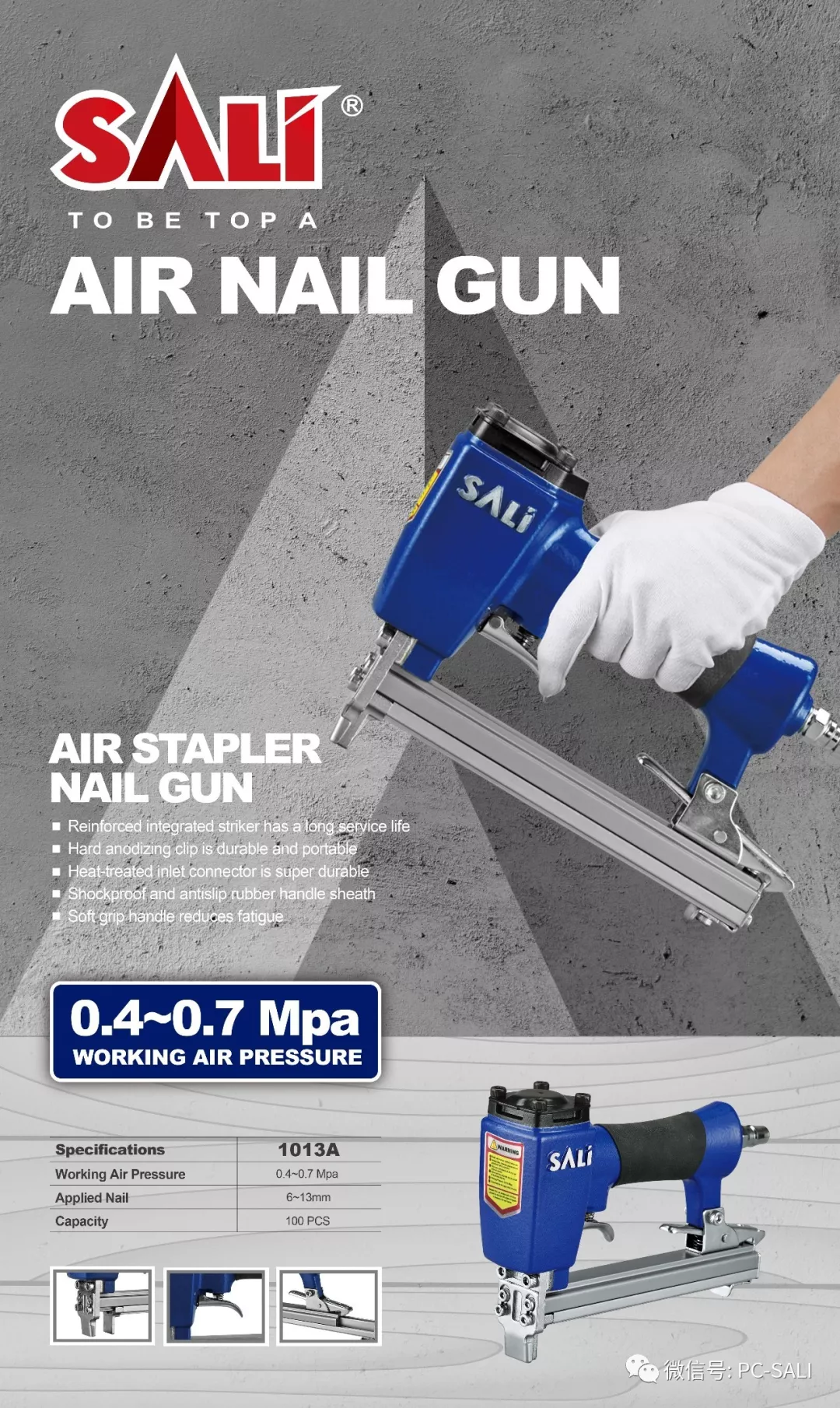 Sali 1013A Air Stapler Nail Gun