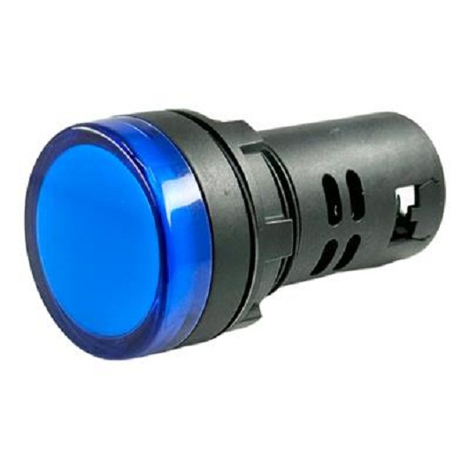 Blue Panel Mount Indicator Light with Screw Terminals