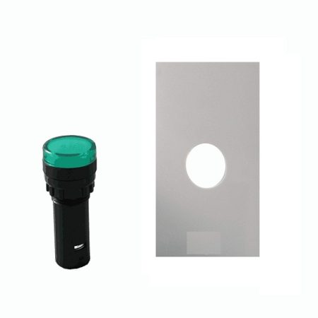 Green Panel Mount Indicator Light with Screw Terminals