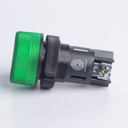 Indicator Light with Screw Terminals for 22 mm Panel Cutout Diameter, Green