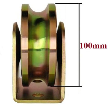 100mm Sliding Gate Caster with U-Groove Metal Wheel