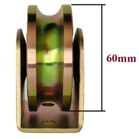 60mm Sliding Gate Caster with U-Groove Metal Wheel