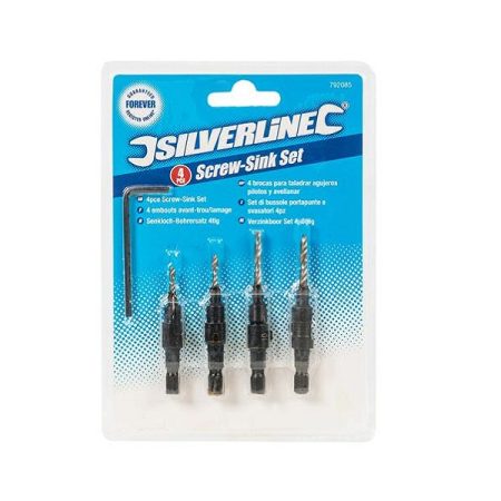 Silverline Screw-Sink Set- 4 pcs