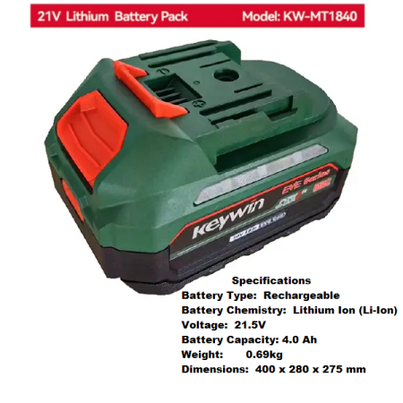 21V Battery Pack - 4.0Ah - Keywin KW-MT 1840