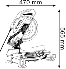 10 inch Mitre Saw - 1700W, 254mm - Bosch GCM 10 MX