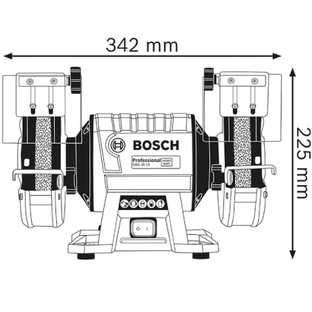 150mm Double-Wheeled Bench Grinder - 350W - Bosch GBG 35-15