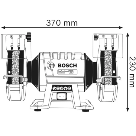 200mm Double-Wheeled Bench Grinder - 600W - Bosch GBG 60-20