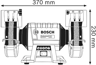 200mm Double-Wheeled Bench Grinder - 600W - Bosch GBG 60-20