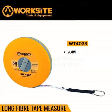 Long Fibre Tape Measure - 50m - WORKSITE WT4033