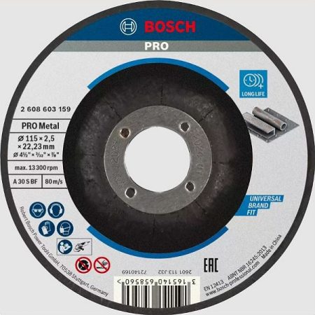 115 mm Cutting Disc For Small Angle Grinders - 4½ inch - Bosch PRO Metal Bonded