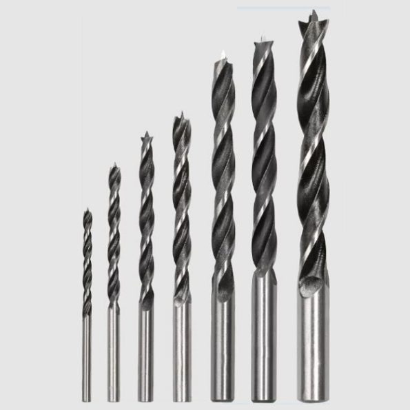 7 Pcs Brad Point Drill Bit Set For rotary Drills/Drivers - 3mm, 4mm, 5mm, 6mm, 7mm, 8mm, 10mm - Bosch PRO Wood