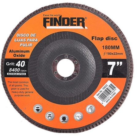 180mm Flap Disc - 7inch, Grit 40# - Finder 195632