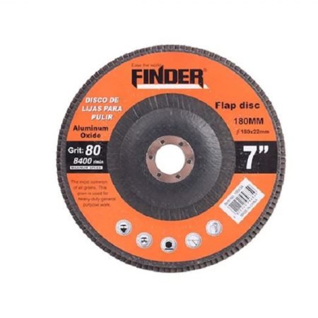 180mm Flap Disc - 7inch, Grit 80# - Finder 195634