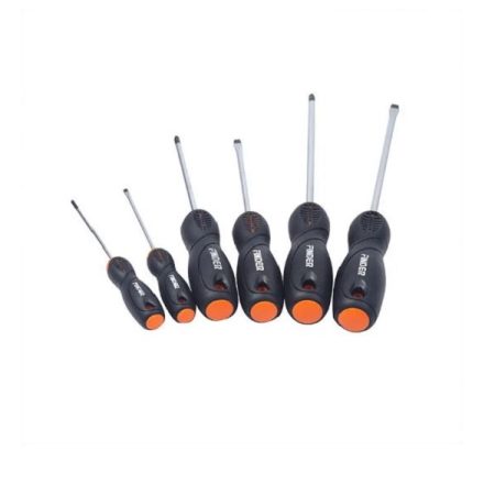 6PCS Screwdriver Set - SL3x75mm, SL5x100mm, SL6x150mm, PH0x75mm, PH1x100mm, PH2x150mm - Finder 193031