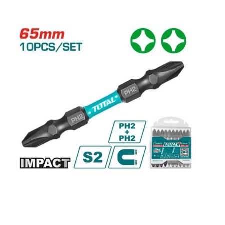 10 Pcs Impact Screwdriver Bits Set - TOTAL TACIM16PH233