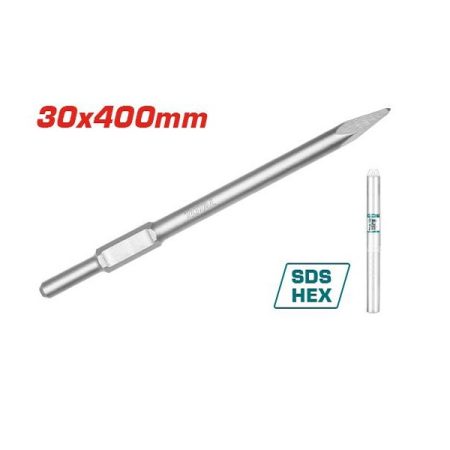 30 x 400mm Point Hex Chisel- Total TAC15333011