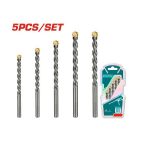 5 Pcs Masonry Drill Bits Set - TOTAL TACSD5055