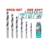 6 Pcs HSS Twist Drill Bits Set - TOTAL TACSD0065