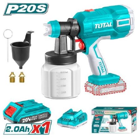 Cordless Spray Gun with Battery Pack & Fast Charger - Total TSGLI20406