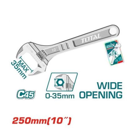 10inch (250mm) Adjustable Wrench - TOTAL THT1010103