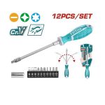 12 Pcs Flexible Shaft Screwdriver Set - TOTAL THT250FL1206