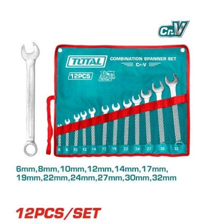 12pcs Combination Spanner Set (6-32mm) - TOTAL THT1022122