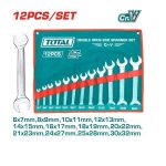 12pcs Double Open End Spanner Set (6-32mm) - TOTAL THT1023121