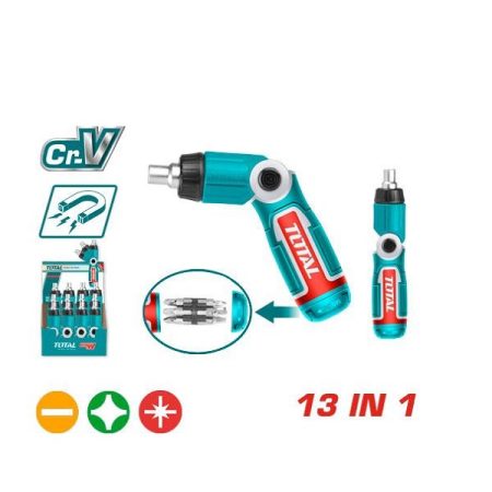 13 In 1 Ratchet Screwdriver Set - TOTAL TACSD30136