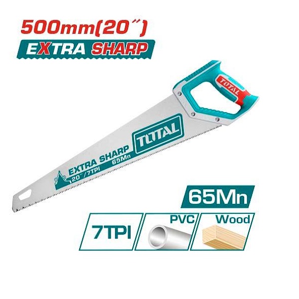 20 inch Hand Saw - 500mm, 7TPI - TOTAL THT55206