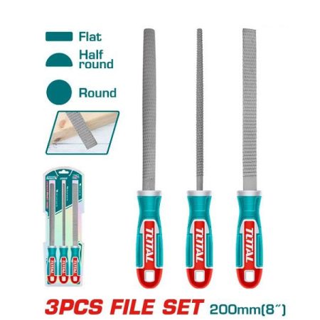 3 Pcs Wood File Set - TOTAL THT918326