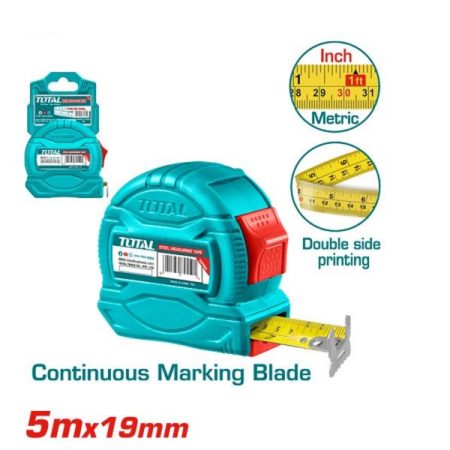 5mx19mm Steel Measuring Tape - TOTAL TMT34519