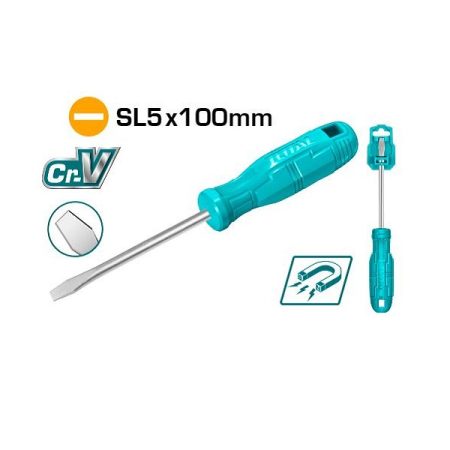 5x100mm Slotted Screwdriver - TOTAL THTDC2146