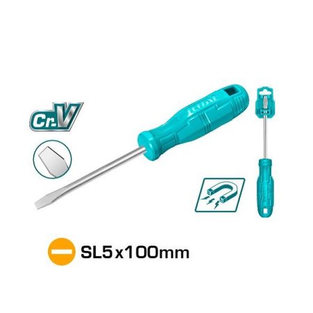 5x100mm Slotted Screwdriver - TOTAL THTDC2146