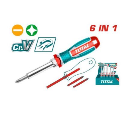 6 In 1 Ratchet Screwdriver Set - TOTAL THT2506076