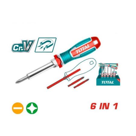 6 In 1 Ratchet Screwdriver Set - TOTAL THT2506076