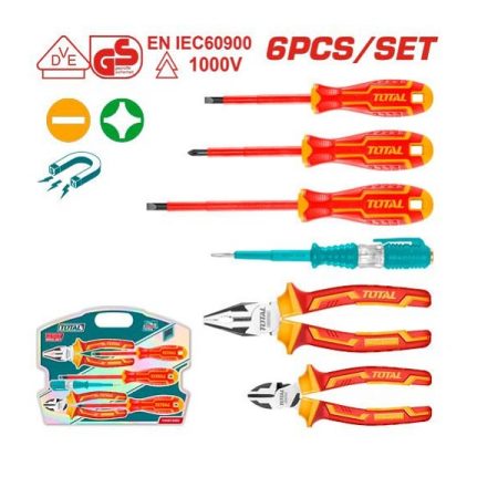 6 Pcs Insulated Hand Tools Set - TOTAL THKIST3062