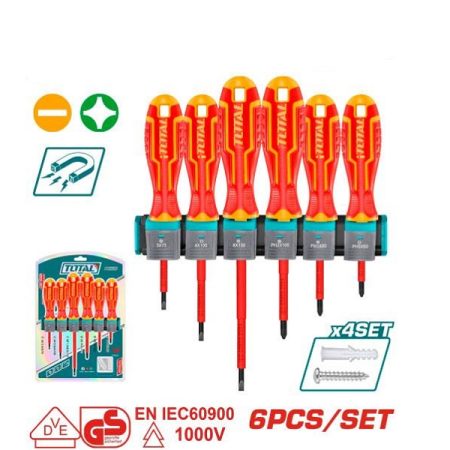 6 Pcs Insulated Screwdriver Set - TOTAL THTIS566