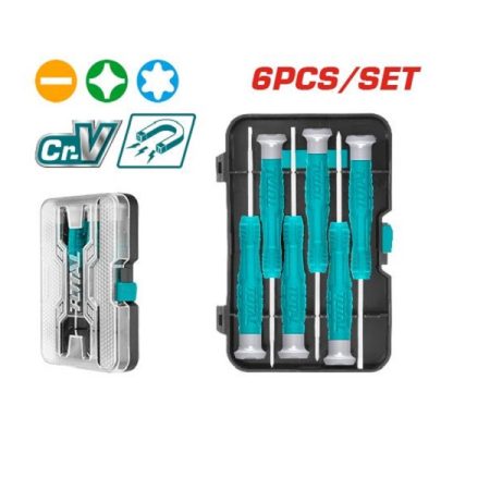 6 Pcs Precision Screwdriver Set - TOTAL THT250PS0601