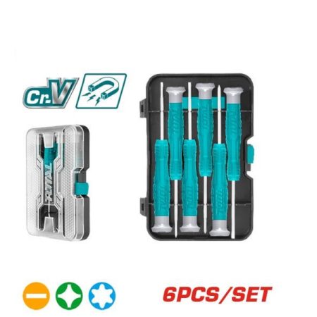 6 Pcs Precision Screwdriver Set - TOTAL THT250PS0601