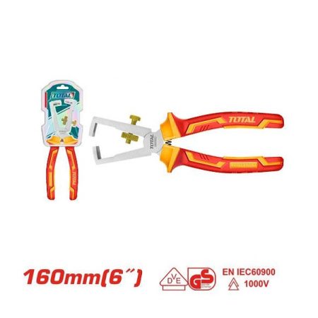 6inch (160mm) Insulated Wire Stripping Pliers TOTAL THTIP2661