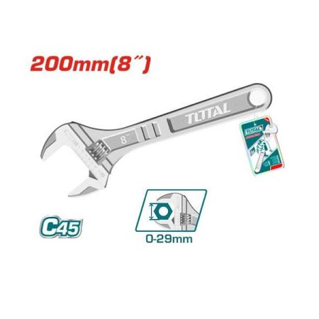 8inch (200mm) Adjustable Wrench - TOTAL THT101083