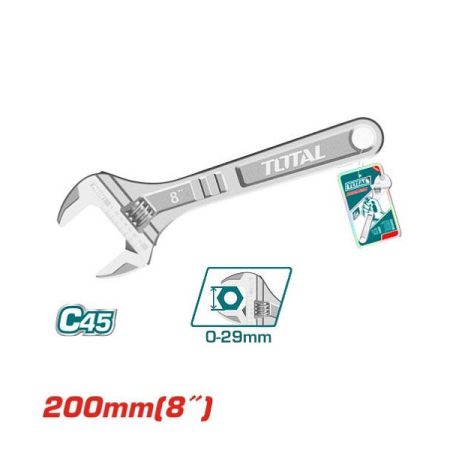 8inch (200mm) Adjustable Wrench - TOTAL THT101083