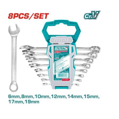 8Pcs Combination Spanner Set (6-->19mm) - TOTAL THT102286