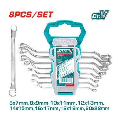 8Pcs Offset Ring Spanner Set (6-22mm) - TOTAL THT102486